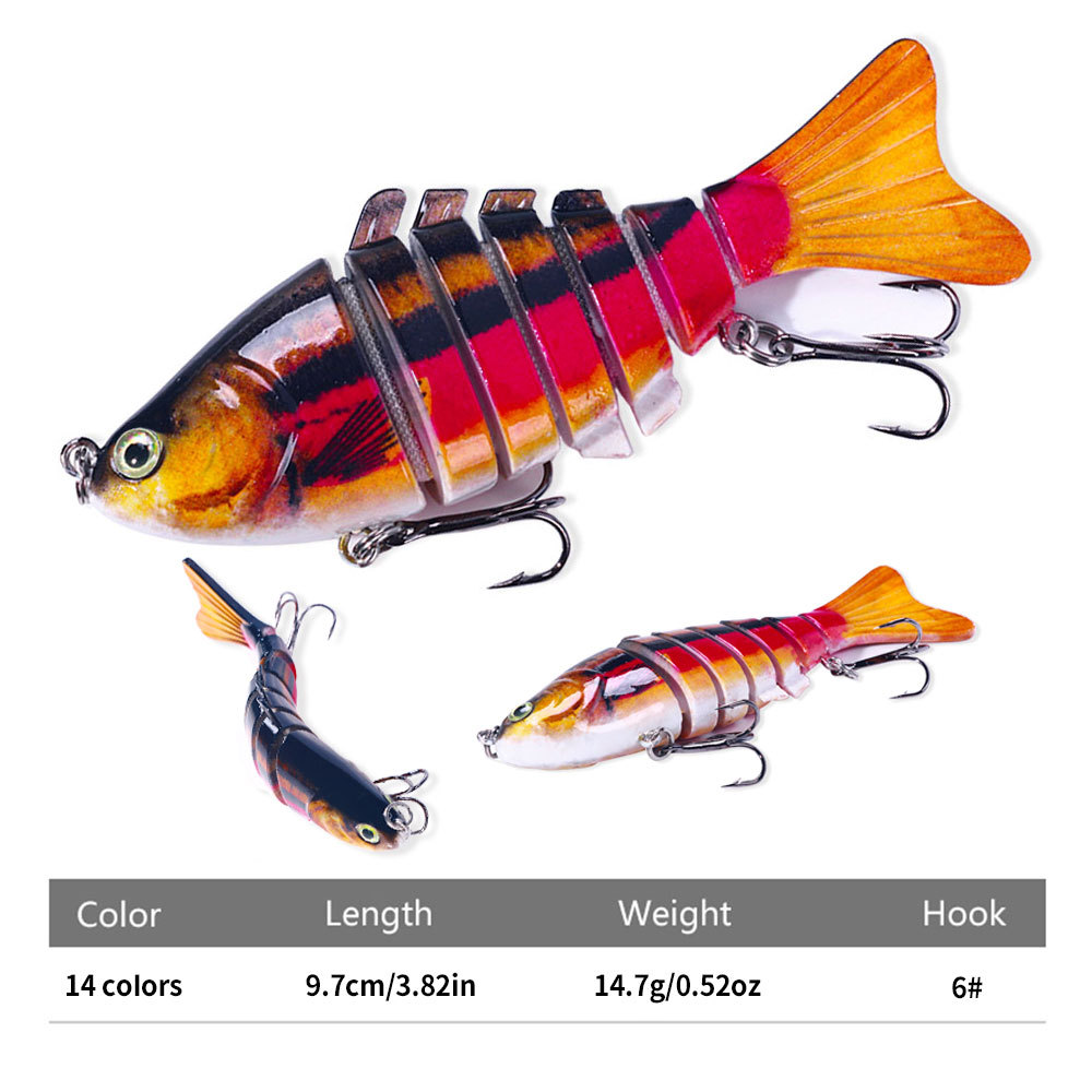 New 7-segment 10CM multi-segment fish bait from Lure bait wholesale, Mino hard bait, Hengjia vib fish bait pic 28