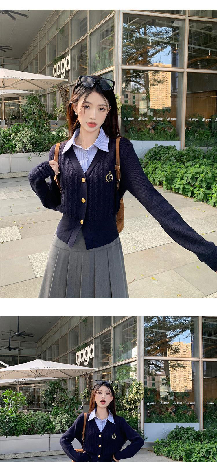 灰色百搭通勤高腰百褶半身裙女2025年春秋季宽松遮跨显瘦A字伞裙详情20