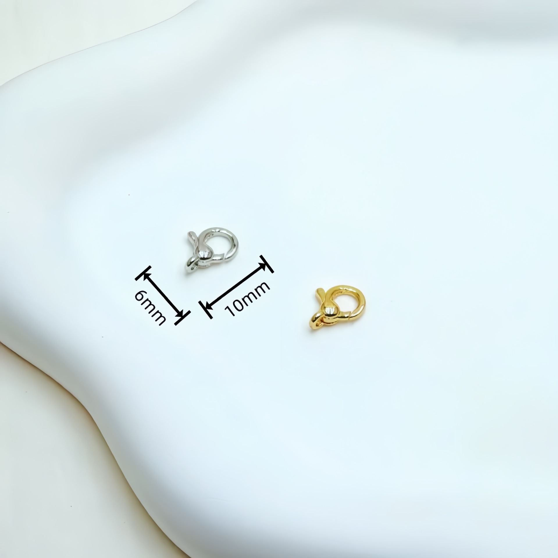diy铜镀18K真金手工异型龙虾扣饰品配件批发 保色万能扣串珠手链详情40
