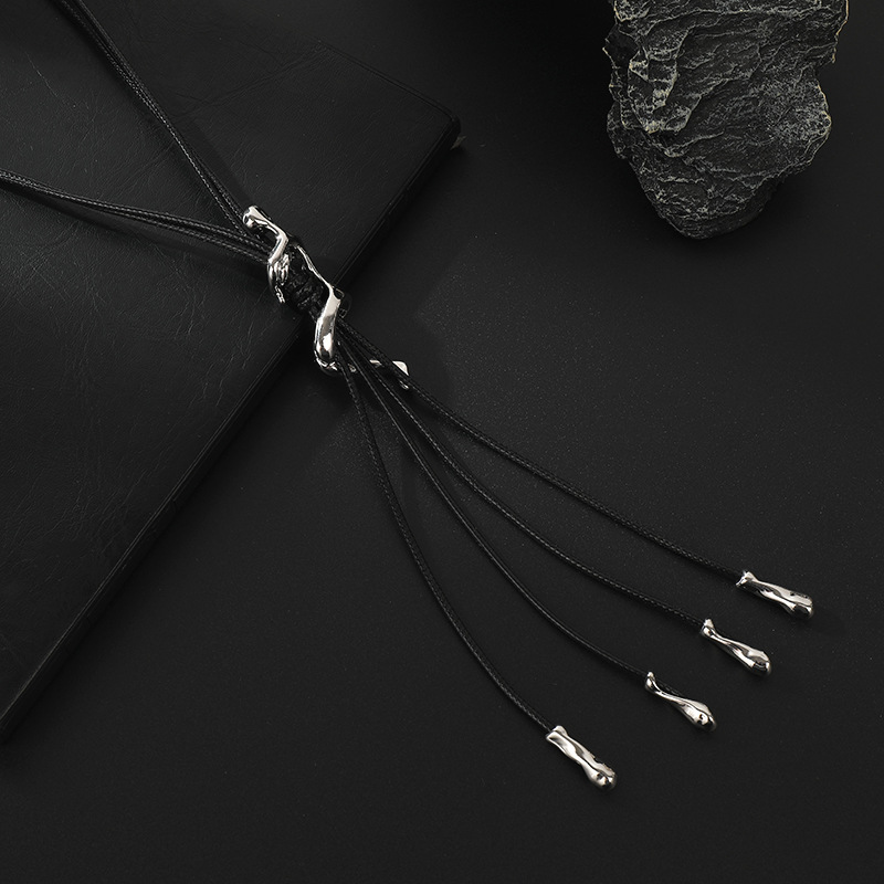 亚马逊跨境专供新款女士长项链线条人物吊坠个性独特设计欧美批发详情12