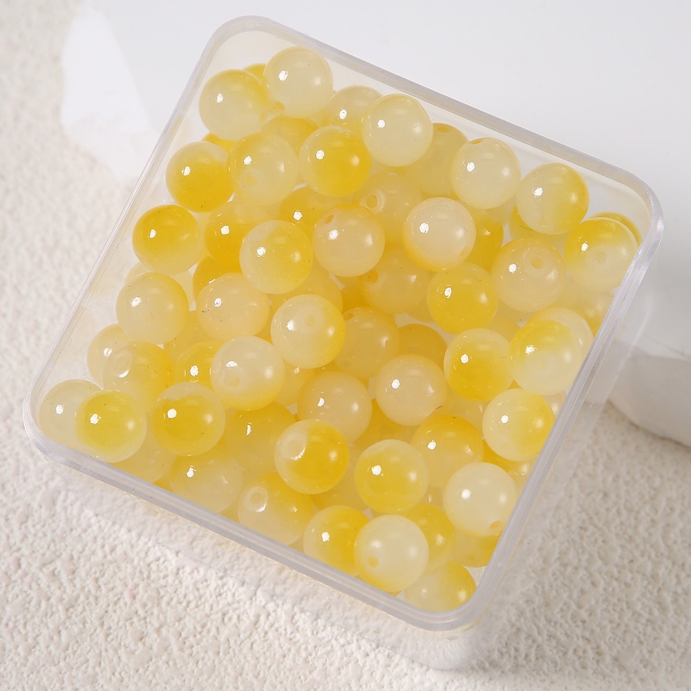 果冻色仿玉石珠子玻璃琉璃圆珠散珠手工diy发簪手链项链耳饰材料详情10