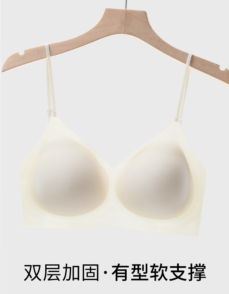 冰丝细肩带外扩内衣女小胸显大聚拢美背加厚6cm胸垫凉感漫画文胸详情5