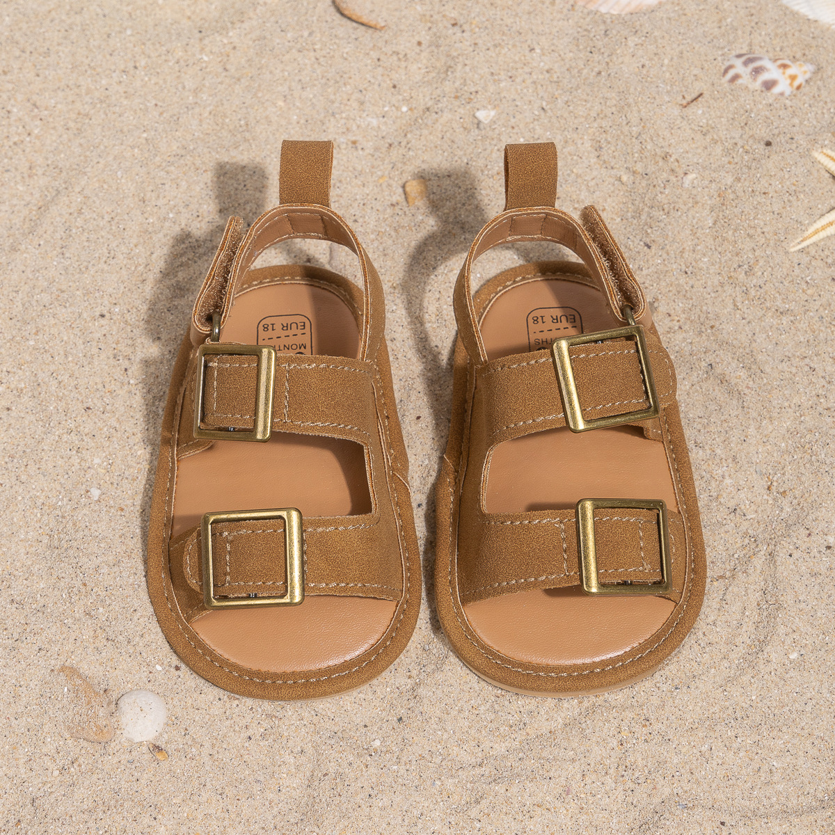 2025夏季男宝宝胶底防滑学步鞋时尚搭扣设计婴儿鞋babyshoes详情6