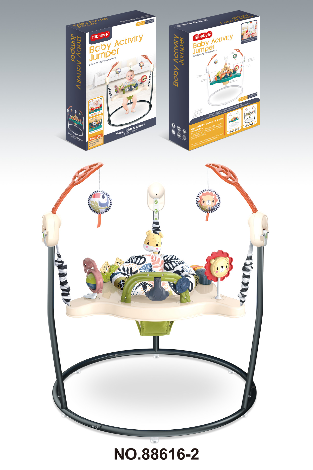 Cross-border baby jumping chair, fitness frame, music toy, newborn baby jumping park, multi-functional jumping swing pic 11