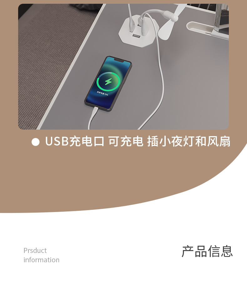 Folding small table on bed, student dormitory bed desk, dormitory notebook computer desk, bedroom bay window study desk pic 10