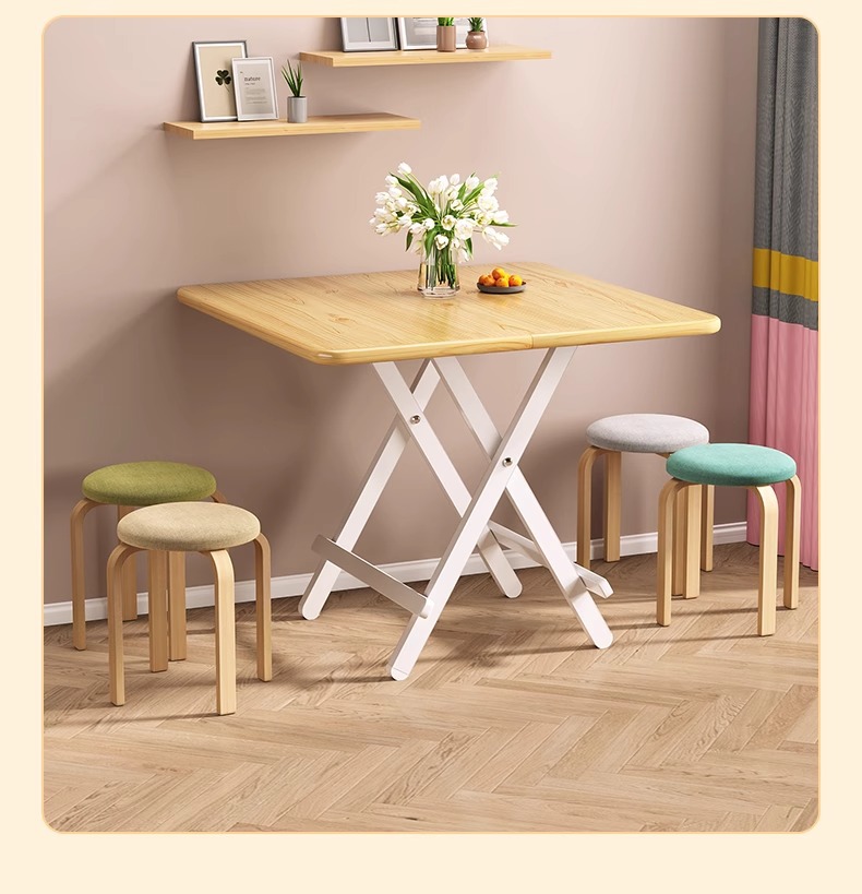 折叠桌子餐桌家用正方形饭桌二人餐桌可折叠出租房简易吃饭方桌子详情14