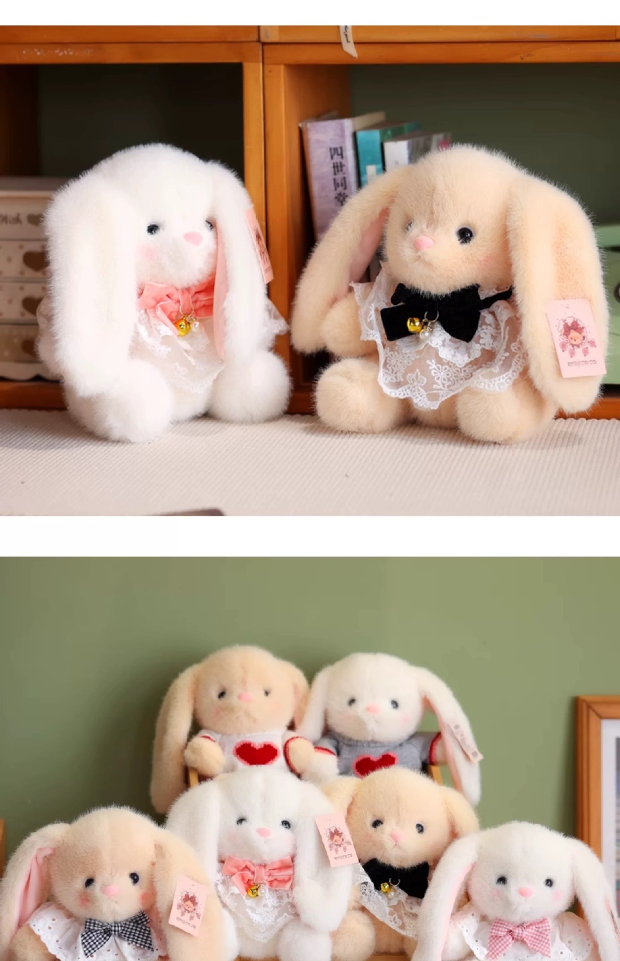 可爱国潮垂耳小兔子公仔毛绒玩具小白兔玩偶安抚娃娃情侣兔生日礼物详情15