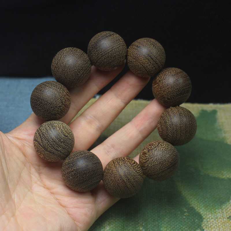 沉香木圆满款20mm手串老型珠算盘珠手链国风文玩佛珠念珠手饰详情10