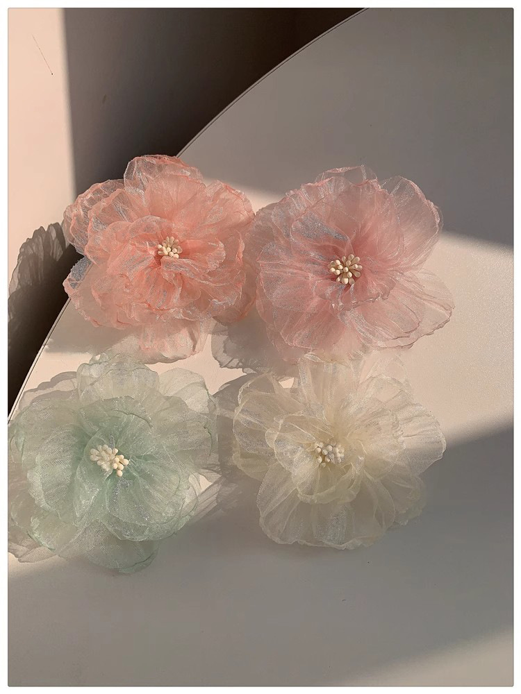 The color is super spring-like ~ Vacation-style large flower hair clip, side clip, new 2024 bangs hair accessory for women pic 10