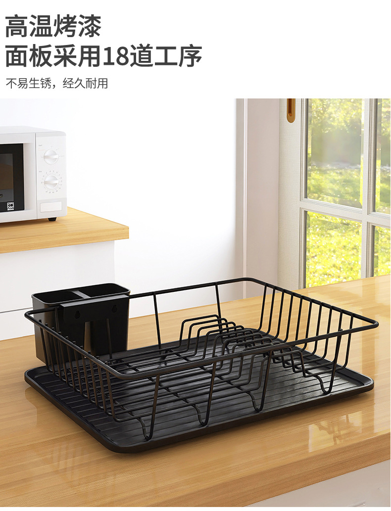 厨房碗碟碗筷收纳架水槽橱柜置物架碗架盘子沥水架放碗盘收纳盒子详情7