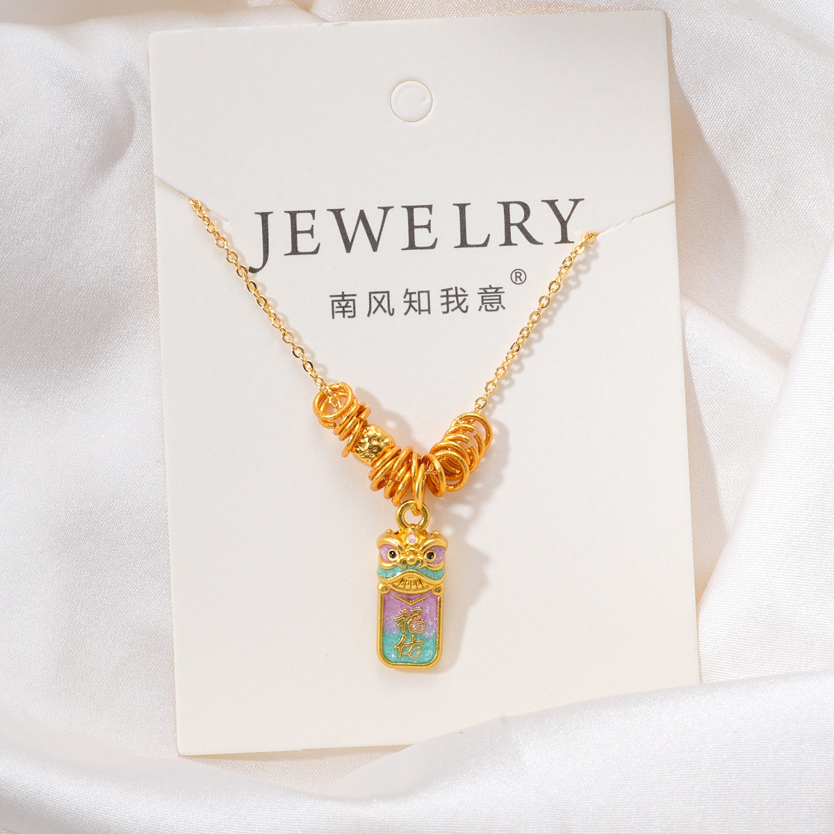 Ancient Vietnamese sand gold accessories, high color retention, beaded peach with zirconium pendant, bracelet, necklace, extension chain diy accessories pic 9