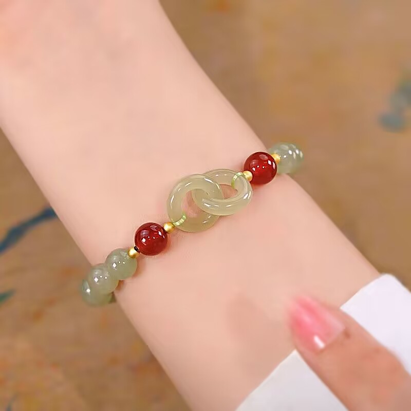 环环相扣手链女ins小众设计平安扣手串女闺蜜生日礼物详情3