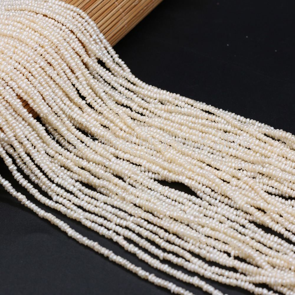 Exquisite natural freshwater pearl flat beads DIY jewelry accessories, handcrafted jewelry necklaces, semi-finished product production and wholesale pic 12
