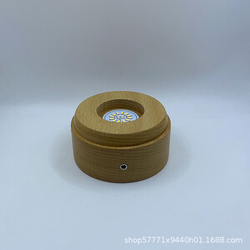 实木底座充电小夜灯创意水晶玻璃球装饰氛围灯闺蜜送女生生日礼物详情4