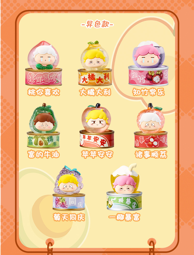 Good Luck Fruit can blind box, cute small tabletop, trendy decorative items, resin handicrafts, atmospheric decorative items wholesale pic 5