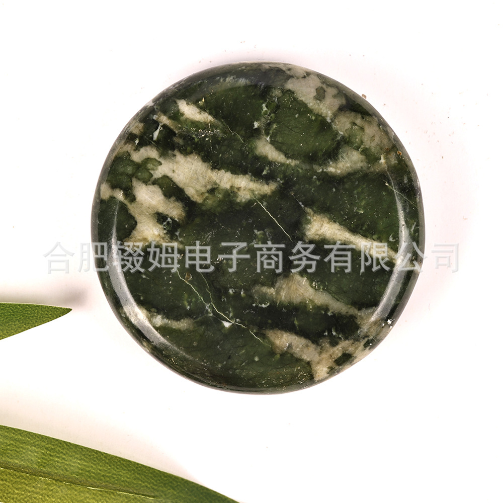 天然岫玉玉石能量按摩石SPA精油背部刮痧加热热敷推拿养生石经络按摩详情25