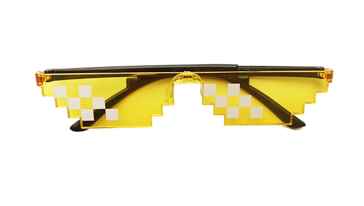 Mosaic square glasses, a must-have for showing off in the 2D world, sunglasses, blurred rectangular pixel glasses, Douyin, Kuaishou pic 18