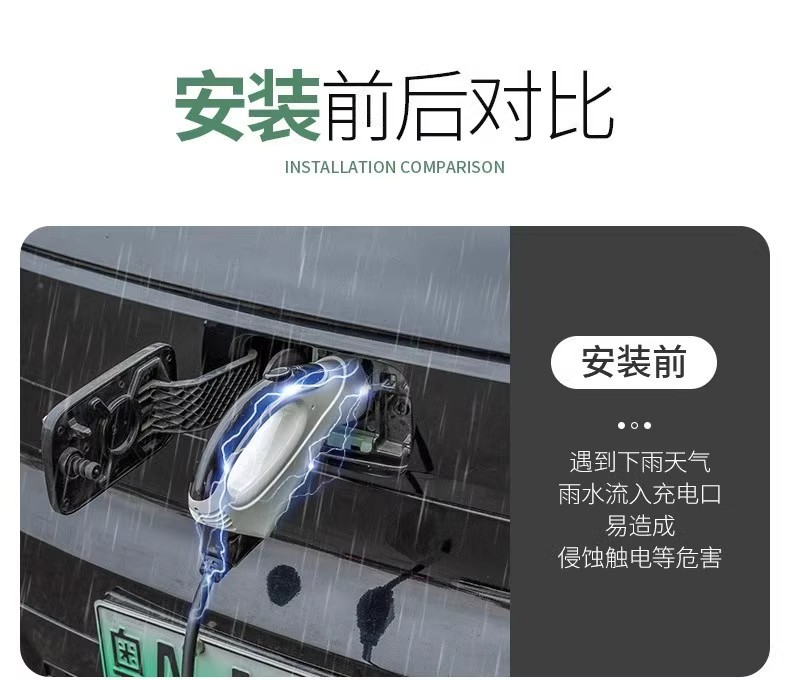 新能源电动汽车充电枪防雨罩充电口防护罩户外充电挡雨防水罩定制详情3