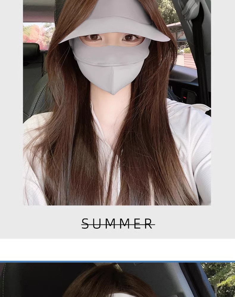 焦下防晒面罩全脸口罩脸罩防紫外线户外透气遮阳脸基尼大帽檐口罩详情15