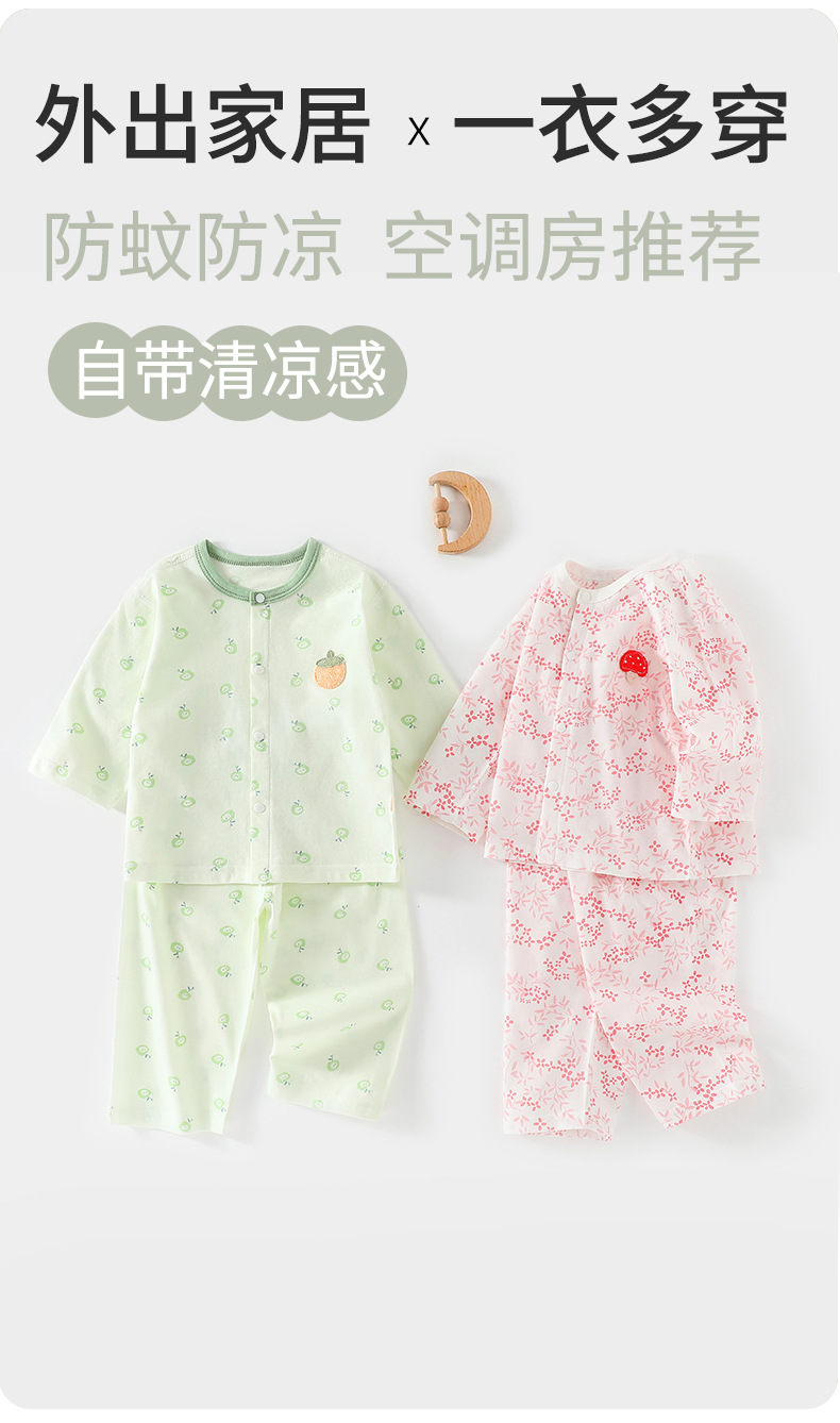 儿童睡衣夏季a类棉婴儿空调服1岁宝宝分体衣服家居服套装安阳童装详情3