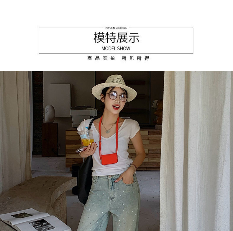 怀旧蓝牛仔高腰阔腿裤女2024春夏新款设计感烫钻时尚拖地裤详情10