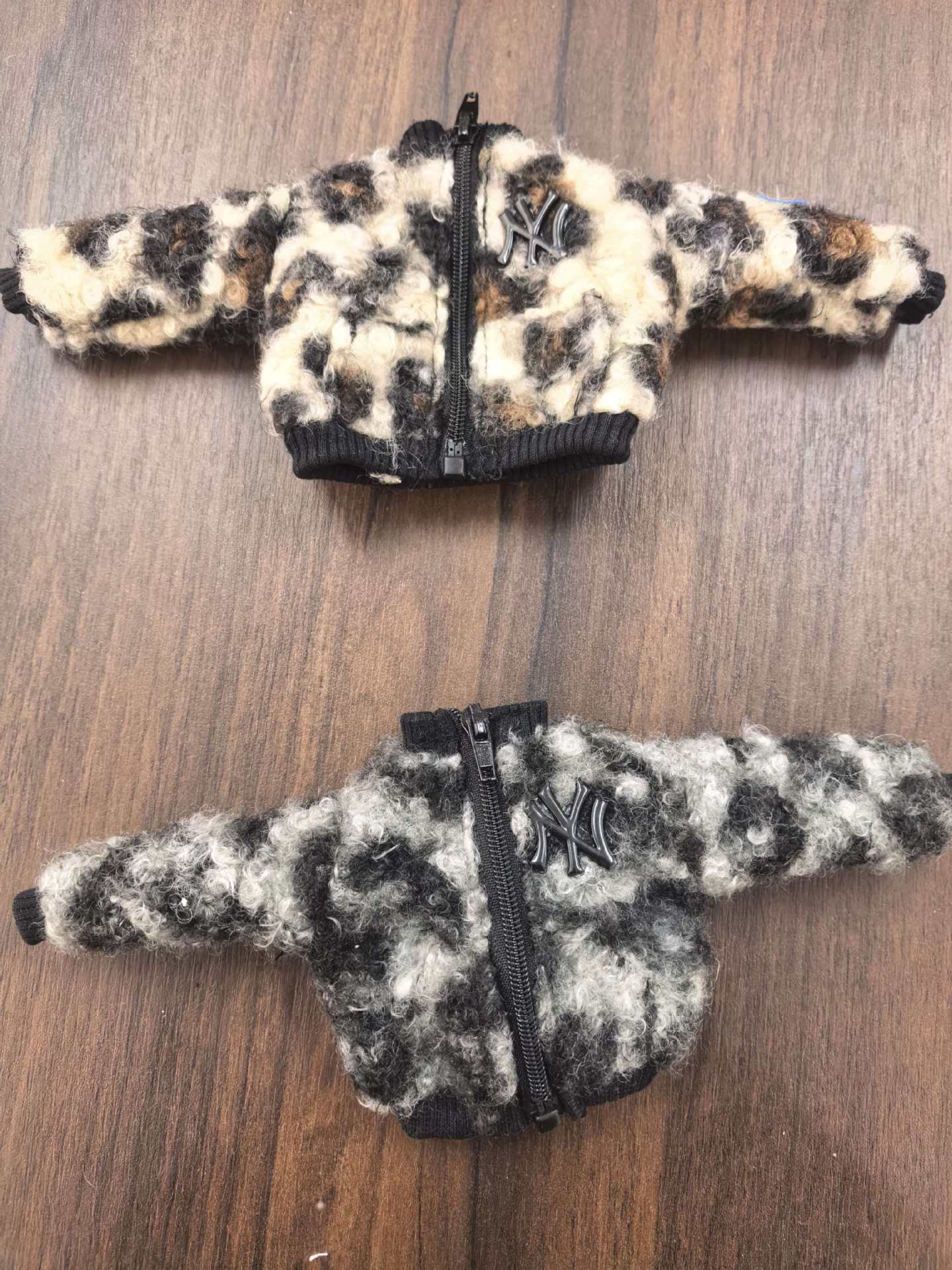 仅娃衣嘎子姐蓬松羊羔毛外套豹纹卷毛大衣百搭秋冬衣服换装详情4
