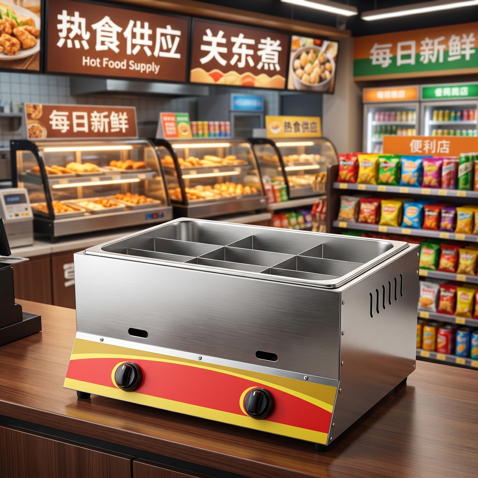 Commercial gas hot pot multi-compartment constant-temperature insulated skewer pot, night market stall multi-functional troublesome hot pot equipment manufacturer pic 8