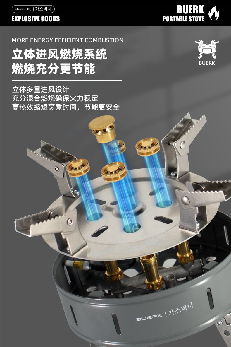 便携式户外五星猛火煤气卡式炉野炊火锅炉头野外防风燃气灶具批发详情4