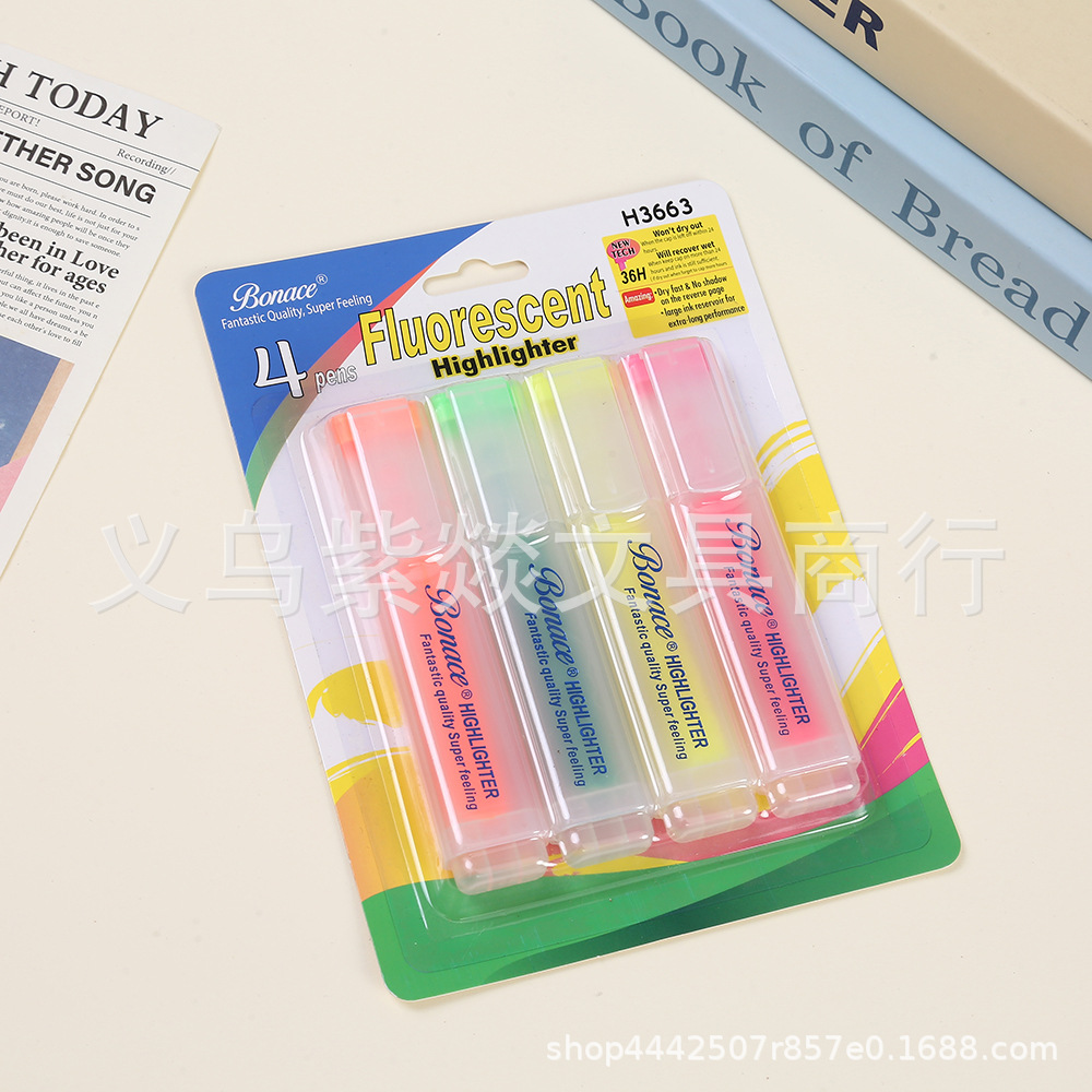 Cabeza de lápiz gruesa de cabeza única durable highlighter de gran capacidad business office note pen pen de regalo de estudiante color al por mayor tarjeta de succión pic 7