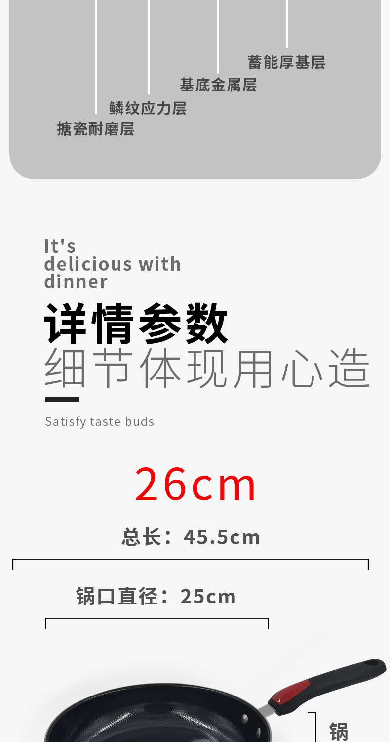 Good Partner Manufacturer wholesale Korean-style enamel thickened frying pans, flat pans, steak pans, event gifts on sale pic 17