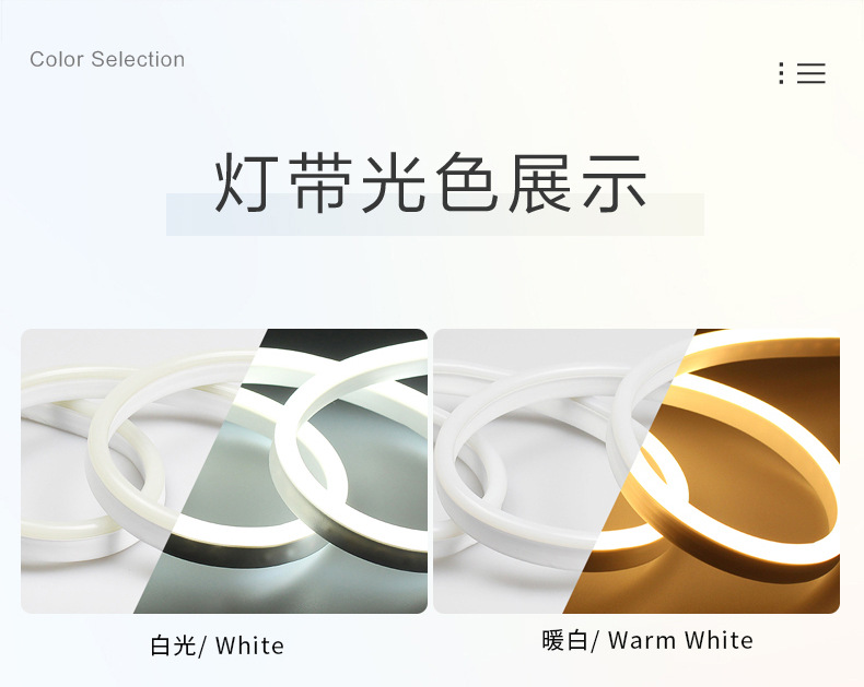 LED neon flexible light strip, 110V volt Taiwan voltage soft light bar, outdoor advertising waterproof lighting line light pic 7
