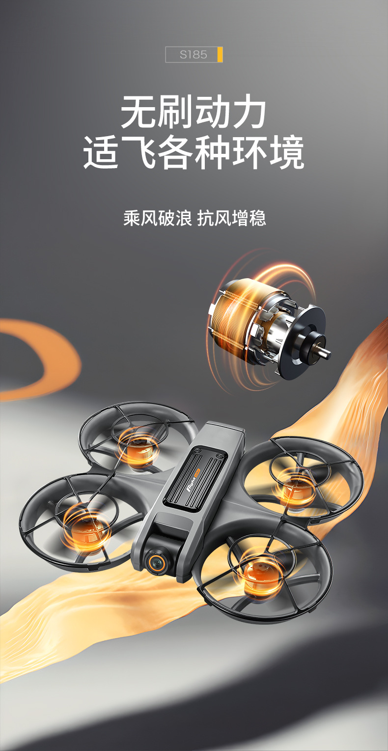 Cross-border S156 brushless aerial vehicle remote control with screen, high-definition four-axis unmanned aerial vehicle optical flow positioning pic 16