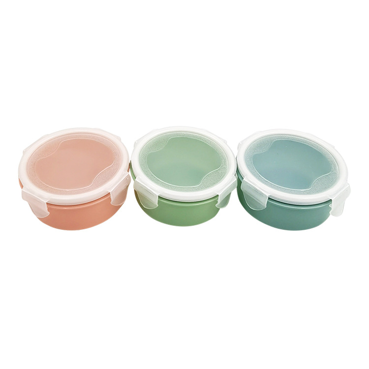 Cross-border round mini refrigerator, food storage box, small lunch box, kitchen bento box, plastic storage box, rectangular sealed box pic 3
