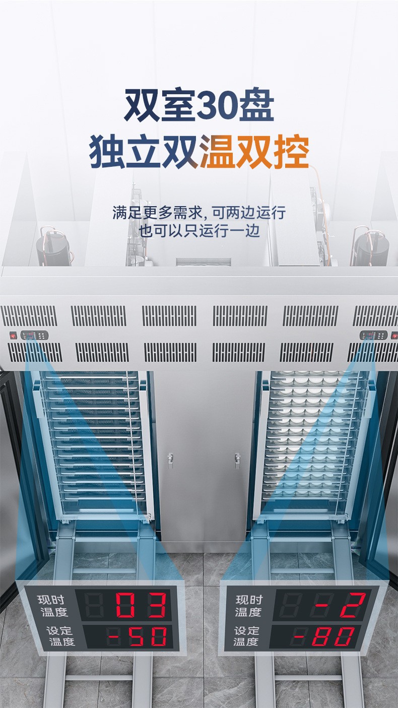 商用立式速冻柜零下45度急冻插盘式包子饺子海参海鲜超低温速冻机详情8