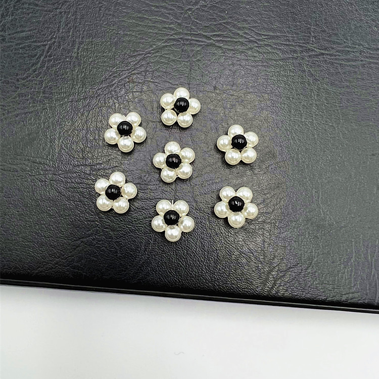 Hand-woven imitation pearl flower DIY clothing accessories are selling well, sweet girl earrings, headwear and jewelry accessories pic 1