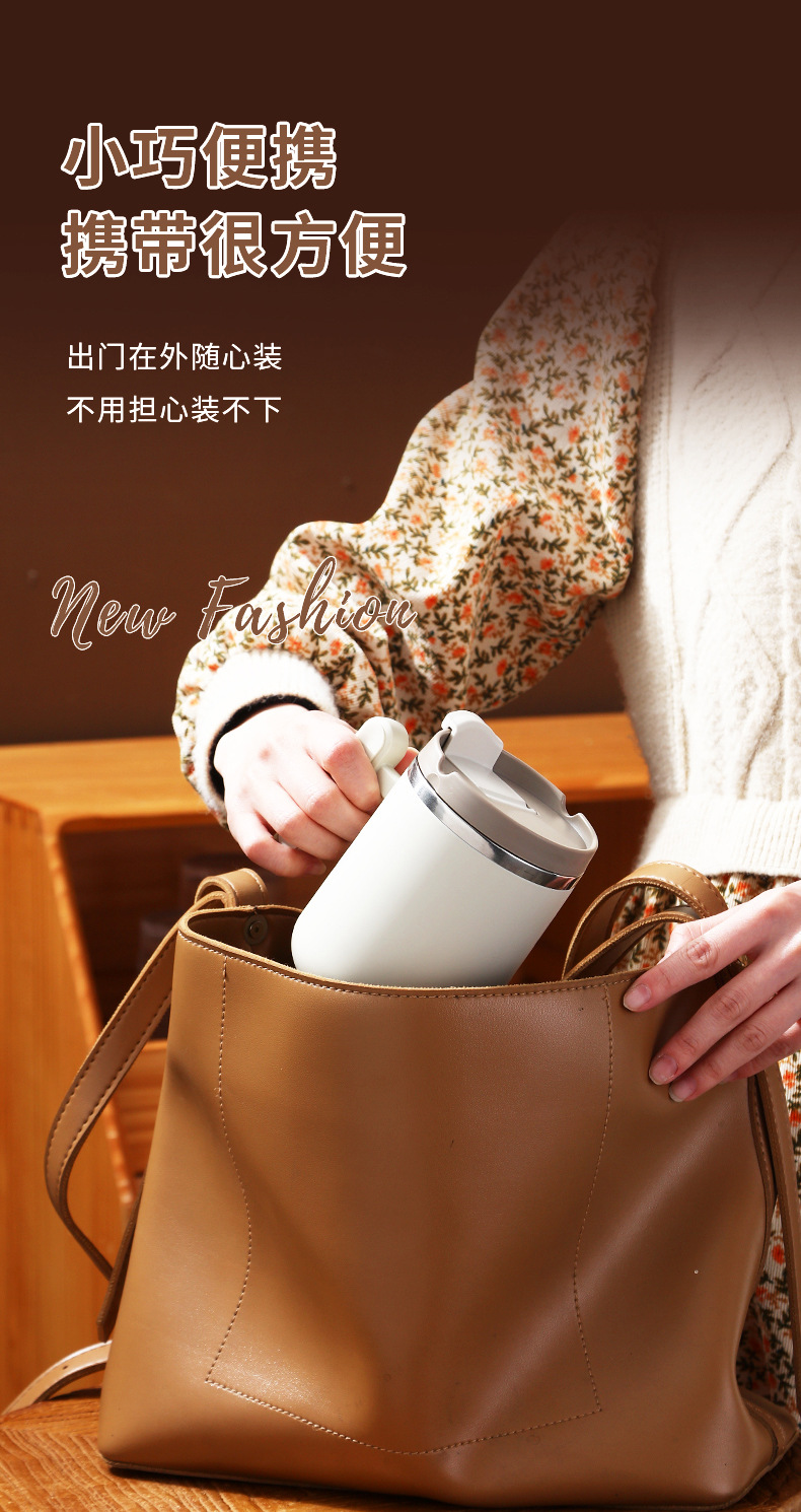 Gift coffee cups, double-layer insulated couple office creative girls, high appearance level 304 stainless steel mugs pic 7