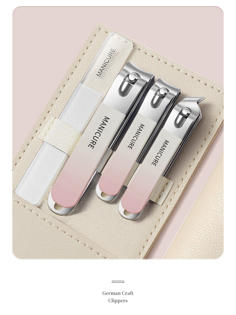 Nail clipper set, portable carbon steel nail trimming and manicure tools, nail clippers, household bevel nail grinding tools pic 4