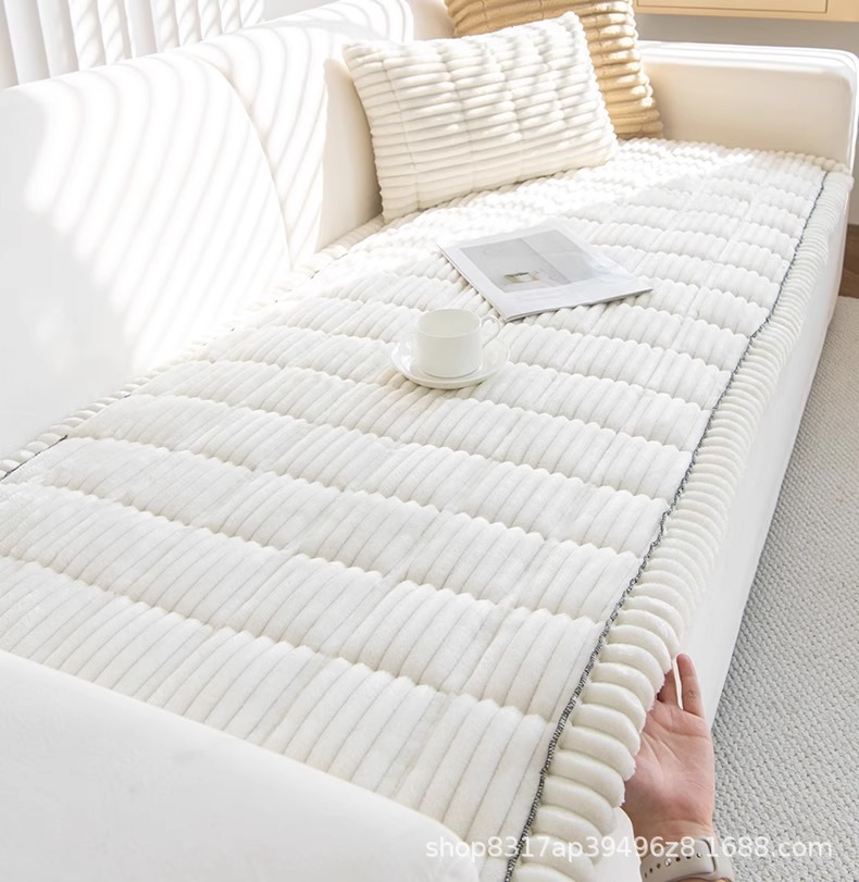 Corduroy sofa cushions for autumn and winter, new 2024 plush seat cushions, simple, modern, anti-slip furniture, leather sofa pic 29