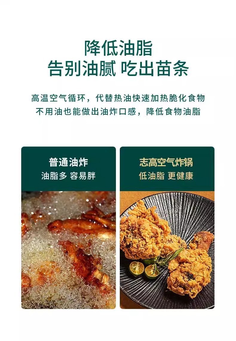 新款志高智能空气炸锅可视大容量无油烟多功能全自动6L家用电炸锅详情10