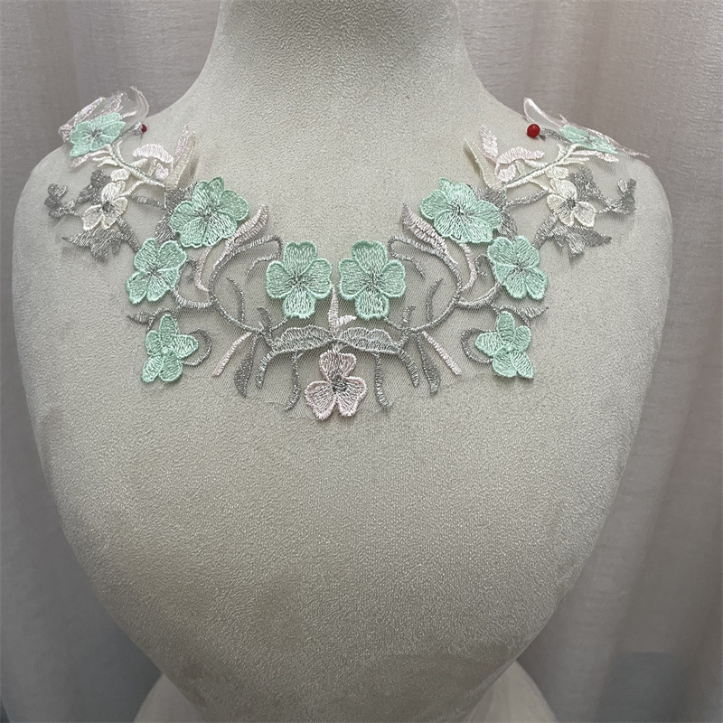 多色刺绣蕾丝贴花diy现货批发服装辅料蕾丝补丁布贴详情7