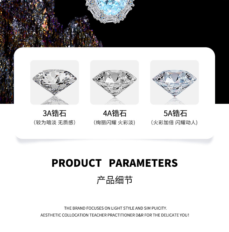 【 Hot Seller 】S925 sterling silver Simple, Elegant and high-end ins style gemstone necklace, high-end and light luxury ice flower cut chain pic 9