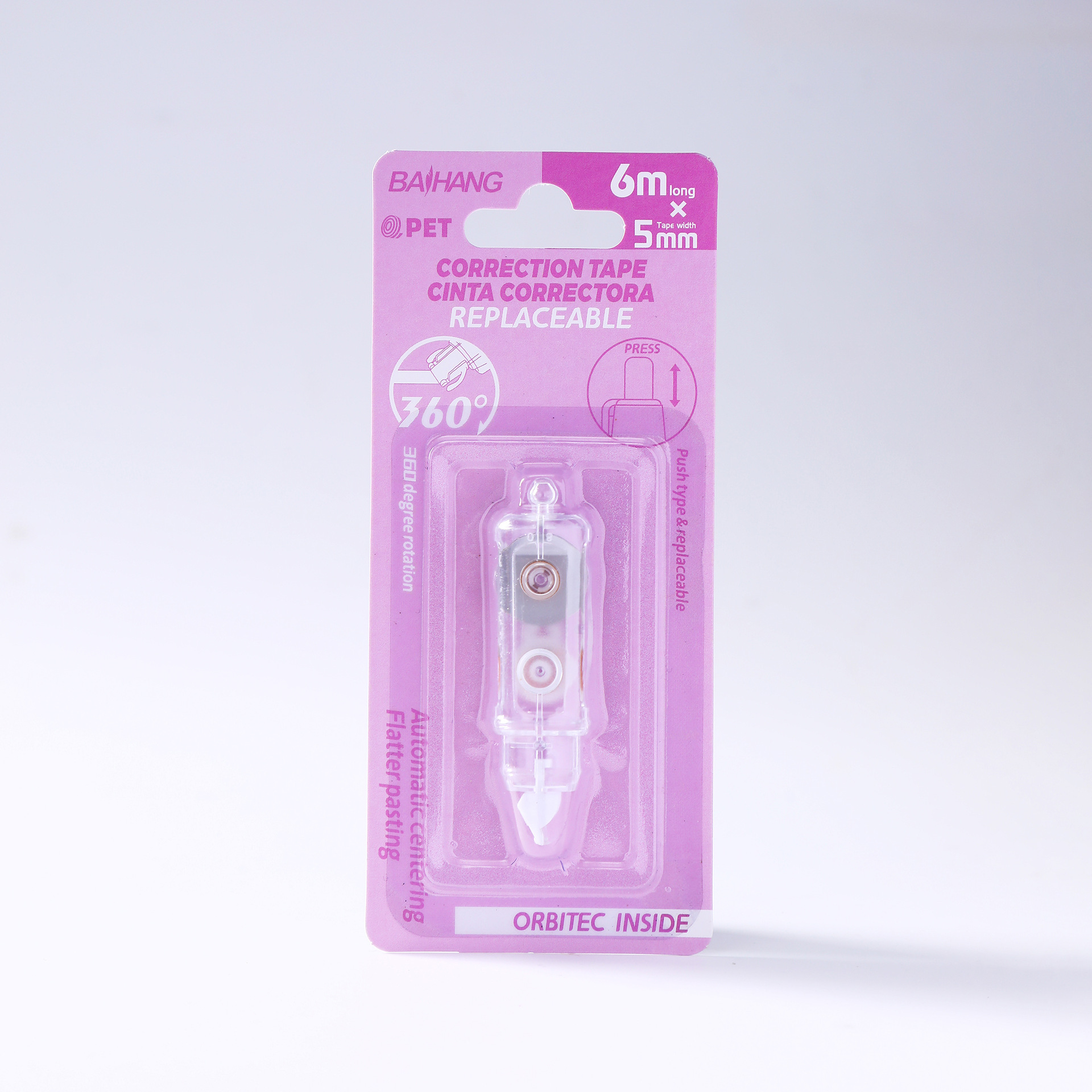 Cross-border correction tape, new pen-shaped mini portable correction tape, silent, smooth and shock-resistant error correction tape, wholesale correction tape pic 9