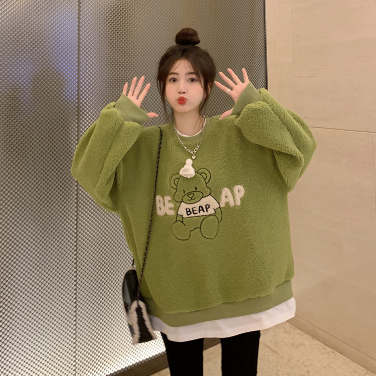 Here are two new autumn 2024 embroidered loose long-sleeved sweatshirts for women pic 19