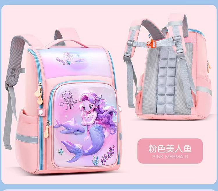 A new all-in-one full-opening large-capacity schoolbag for primary school students in grades 3 to 6, a cute backpack for boys and girls pic 11