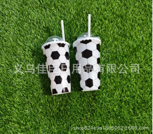 2026 World Cup Creative football patterned theme plastic cup souvenirs Cross-border sports souvenirs for boys and girls pic 5