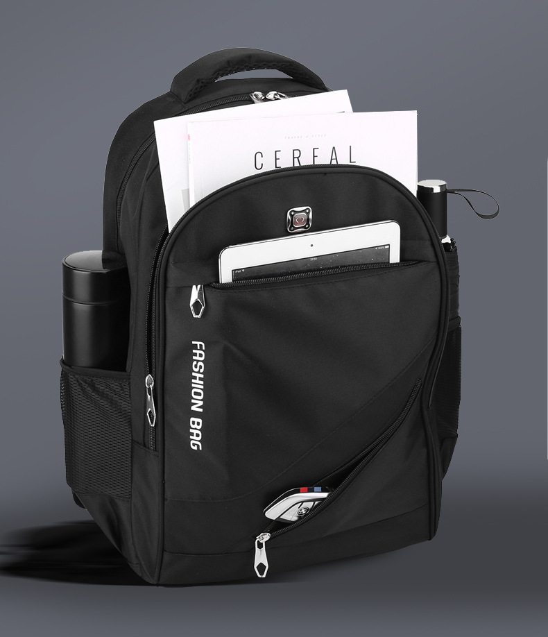 外贸新款双肩包男商务潮流休闲电脑背包通勤学生书包大容量旅行包详情6