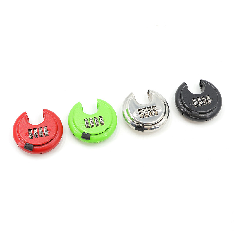 Stainless steel password round disc lock, outdoor waterproof ingot padlock, storage warehouse, garage, truck box, round disc combination lock pic 11