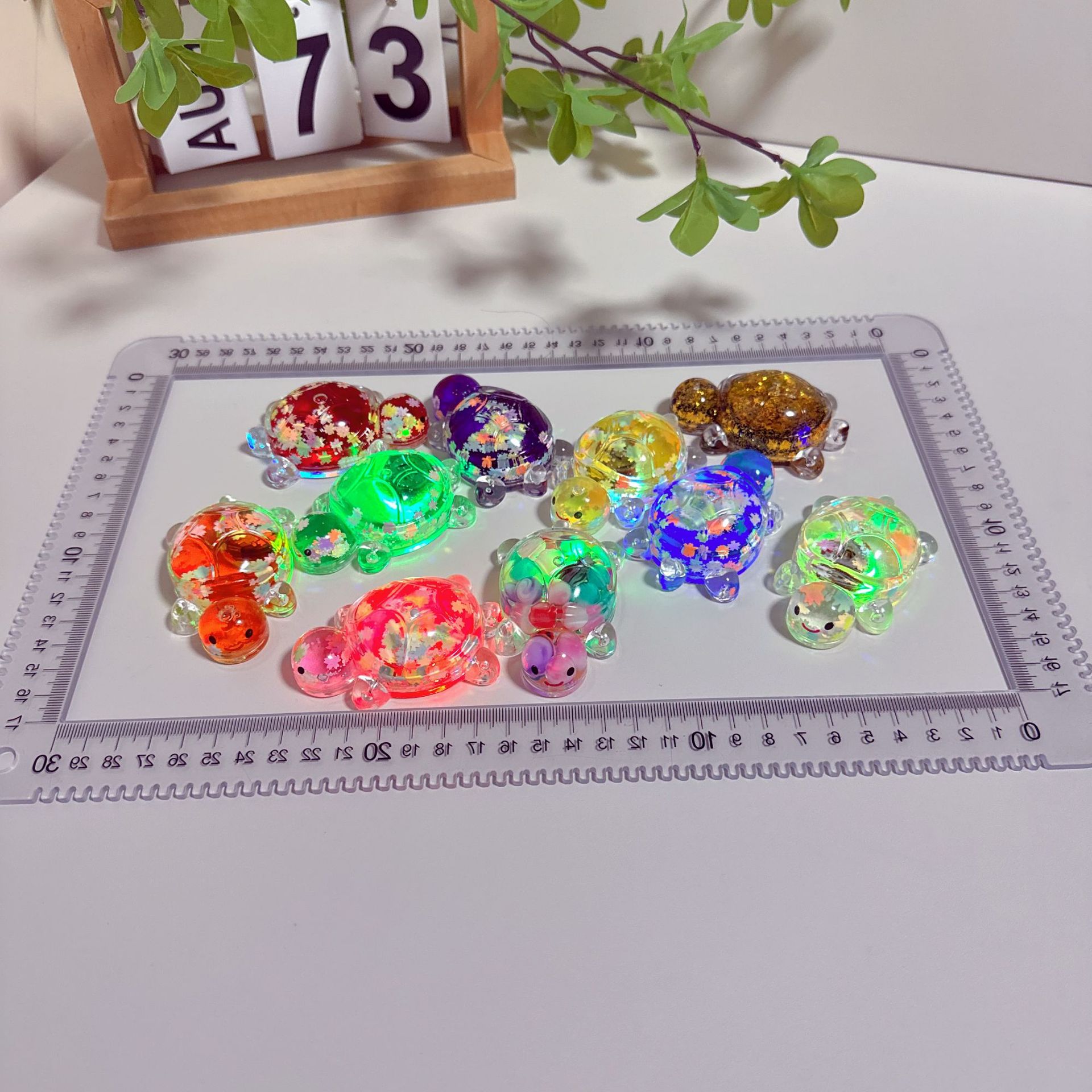 流沙炫彩爆闪夜光小乌龟对碰彩光玩具女孩巨无霸发光彩色盲袋摆件详情12