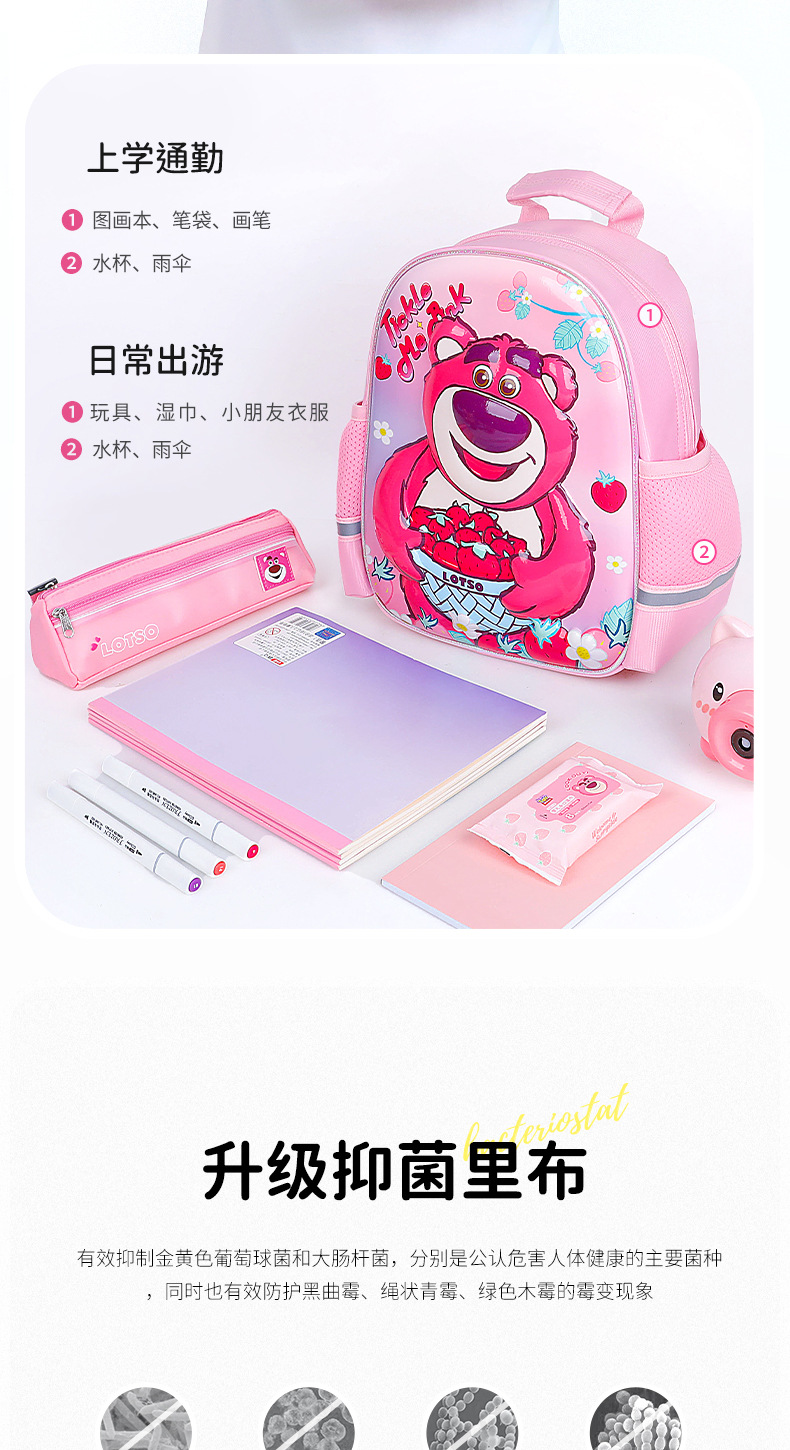 迪士尼幼儿园书包儿童3-5岁可爱立体卡通双肩包宝宝上学出游背包详情8