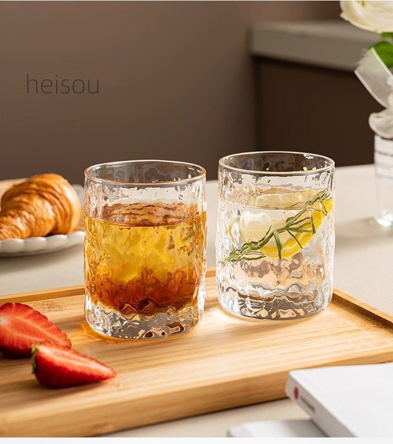 A set of 6 thickened heat-resistant glass cups for home use, including transparent drinking cups, tea cups, milk, juice and beer cups pic 8